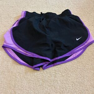 Nike Women's Athletic Shorts in Black and Purple
